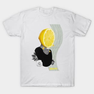 Surrealistic Lemon Woman Zesty Art T-Shirt